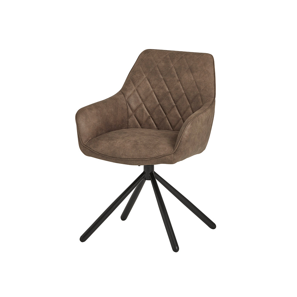 Rebel Spider Eetkamerstoel Draaipoot Cowboy Stone 809 Set 2