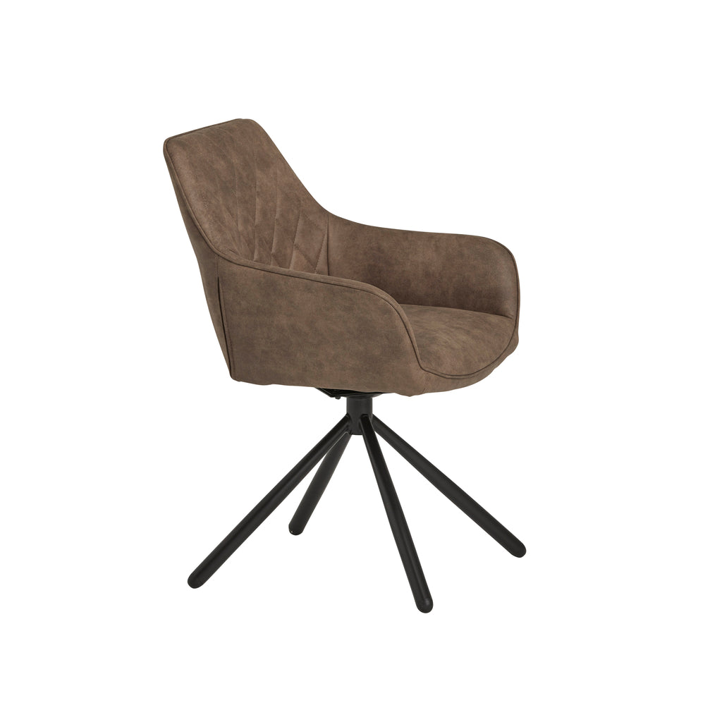 Rebel Spider Eetkamerstoel Draaipoot Cowboy Stone 809 Set 2