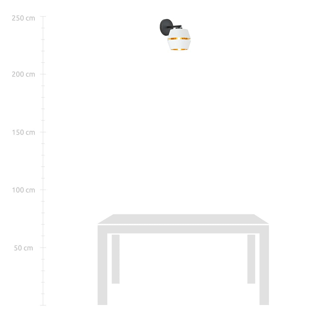 Piano Wandlamp K1 Wit Goud sfeervol modern ontwerp