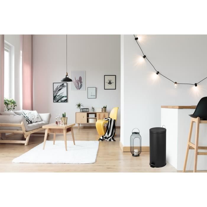 Keuken MOVE pedaal keukenafvalbak URBAN 30 L - zwart staal