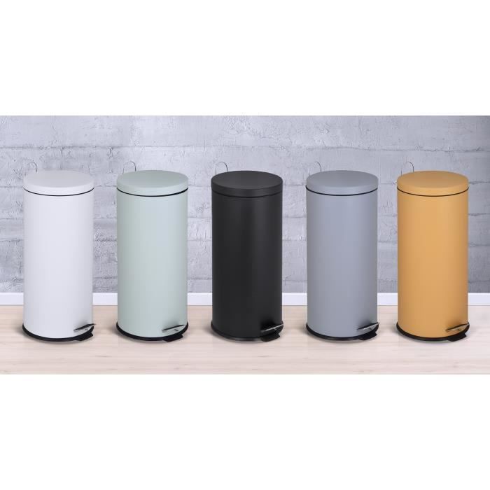 Keuken MOVE pedaal keukenafvalbak URBAN 30 L - zwart staal